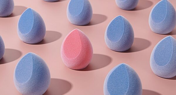 Flocked Beauty Blender, Microfiber Velvet Make up Sponge, Microfiber Beauty Blender