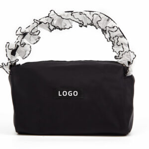 Ruffled Cosmetic Bag, Stylish Hand Bag