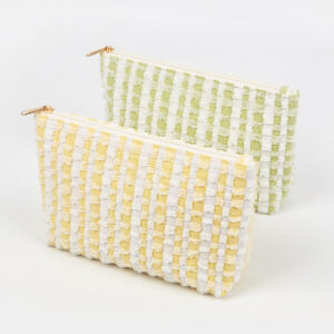 Bubbles Cosmetic Pouch, Ruffled Cosmetic Bag, Wrinkled Toiletry Bag,